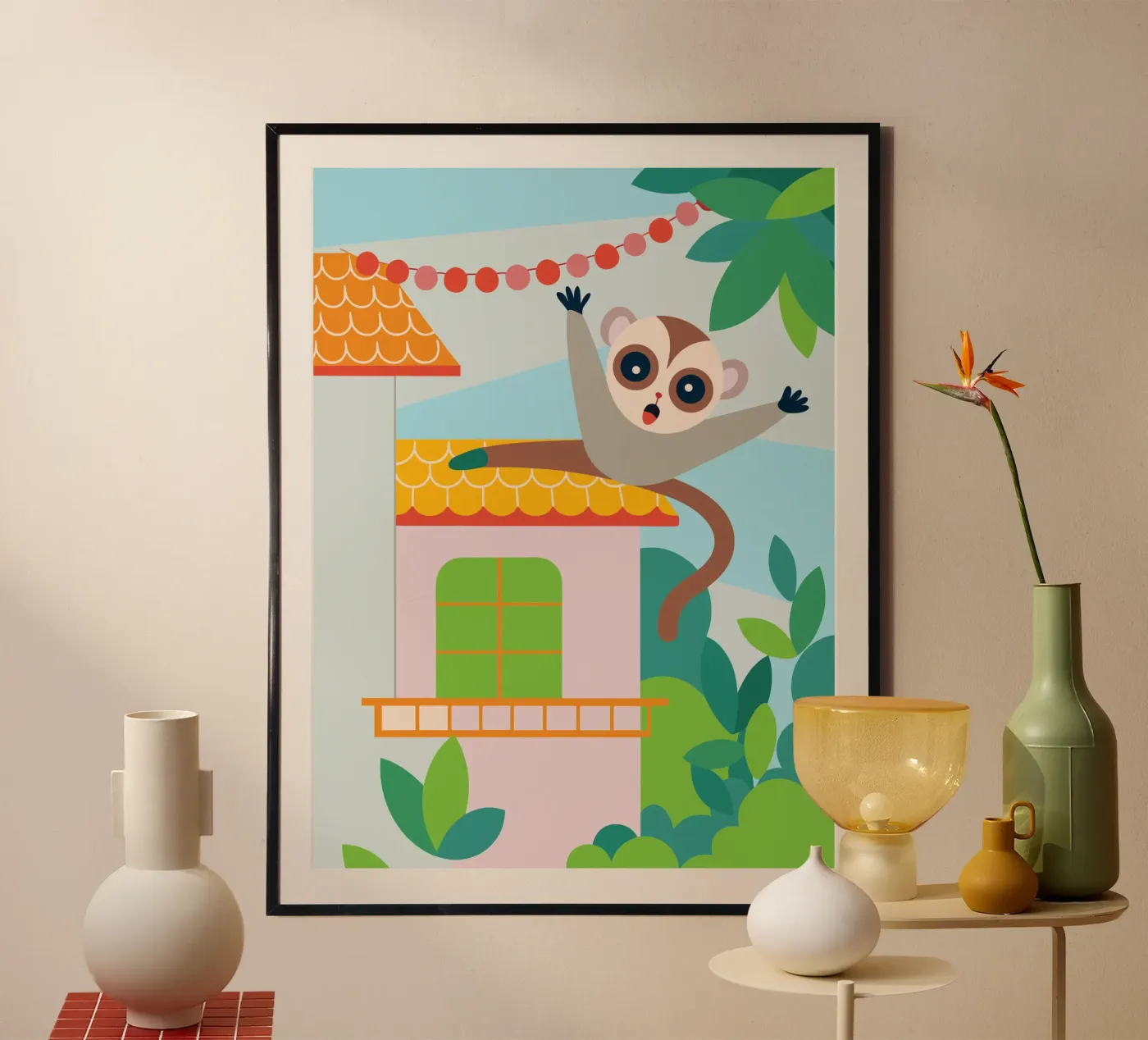De eekhoorn springt poster van CUTE ANIMALS