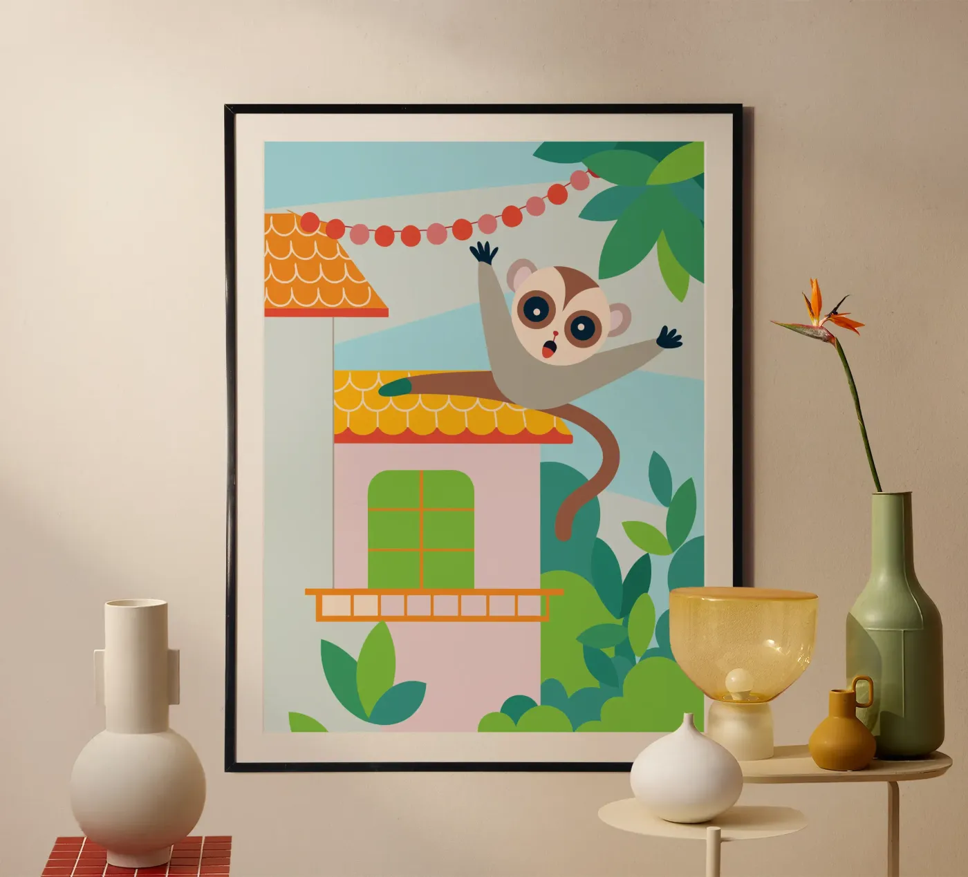 Das Eichhörnchen springt Poster von CUTE ANIMALS