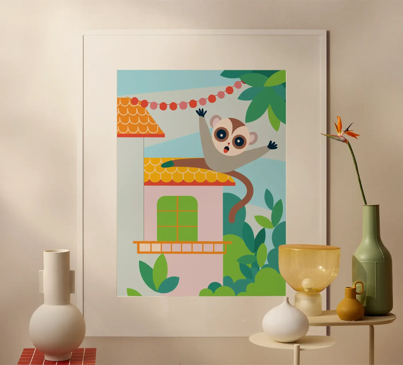 De eekhoorn springt poster van CUTE ANIMALS