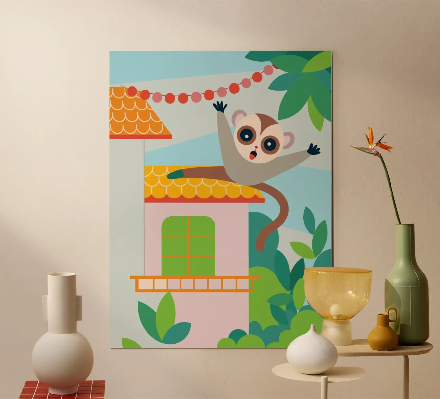 Das Eichhörnchen springt Poster von CUTE ANIMALS