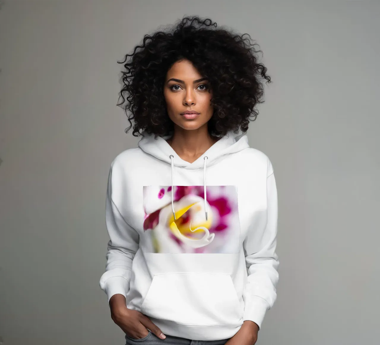 Orchidea #4 felpa con cappuccio da rafael campezato