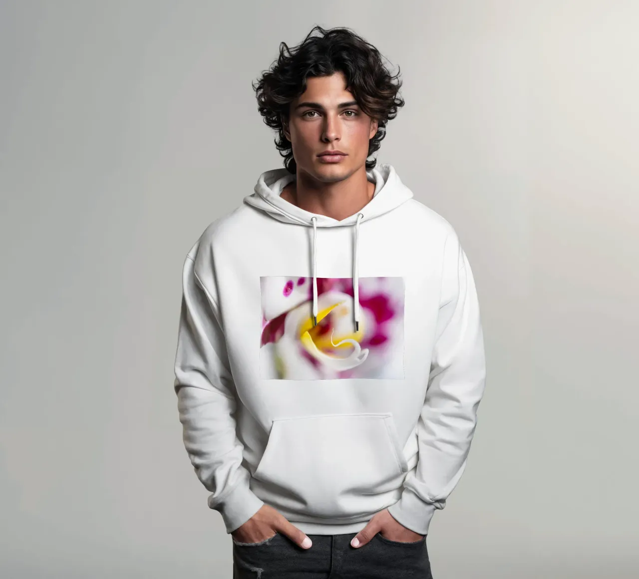 Orchidea #4 felpa con cappuccio da rafael campezato