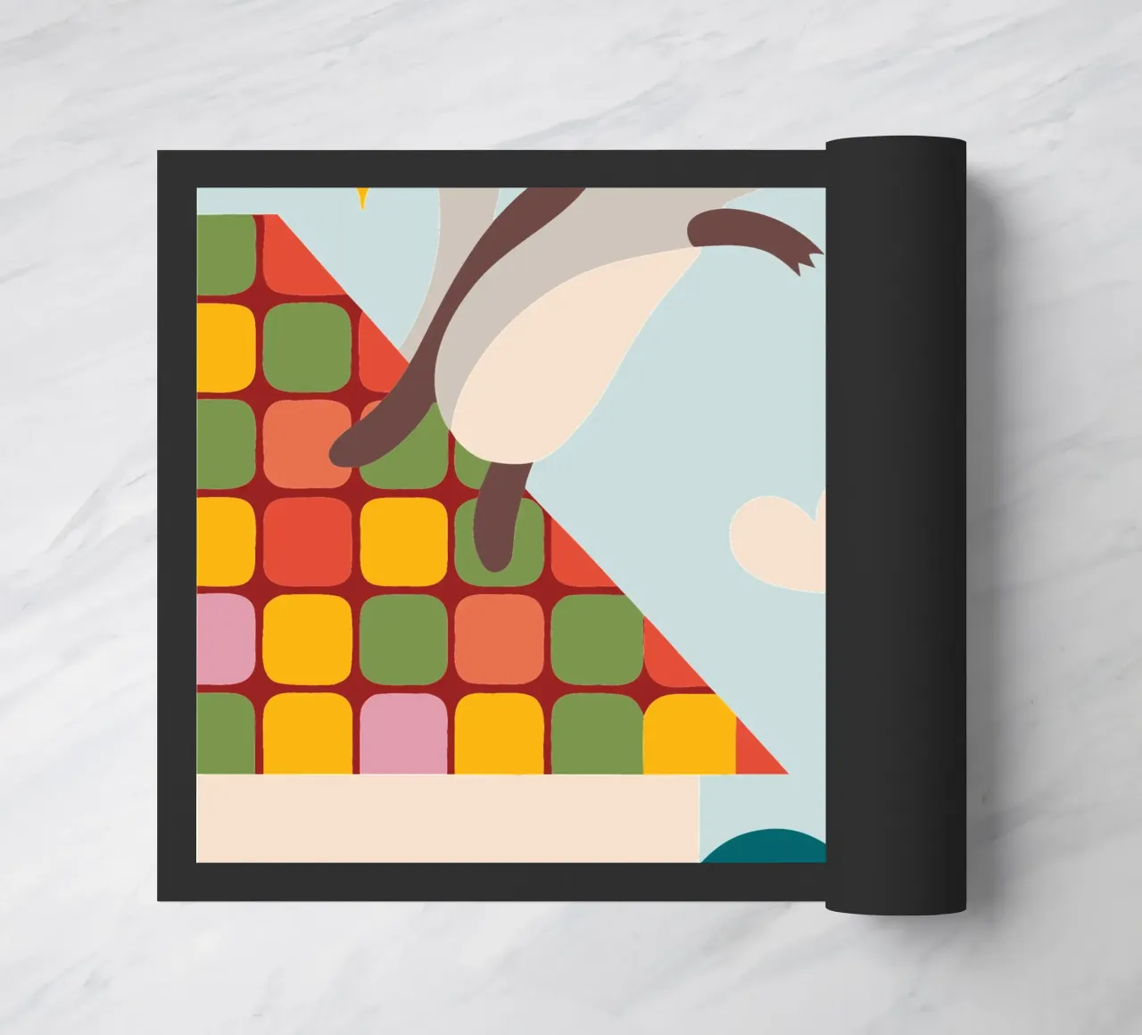 De eekhoorn springt deurmat van CUTE ANIMALS