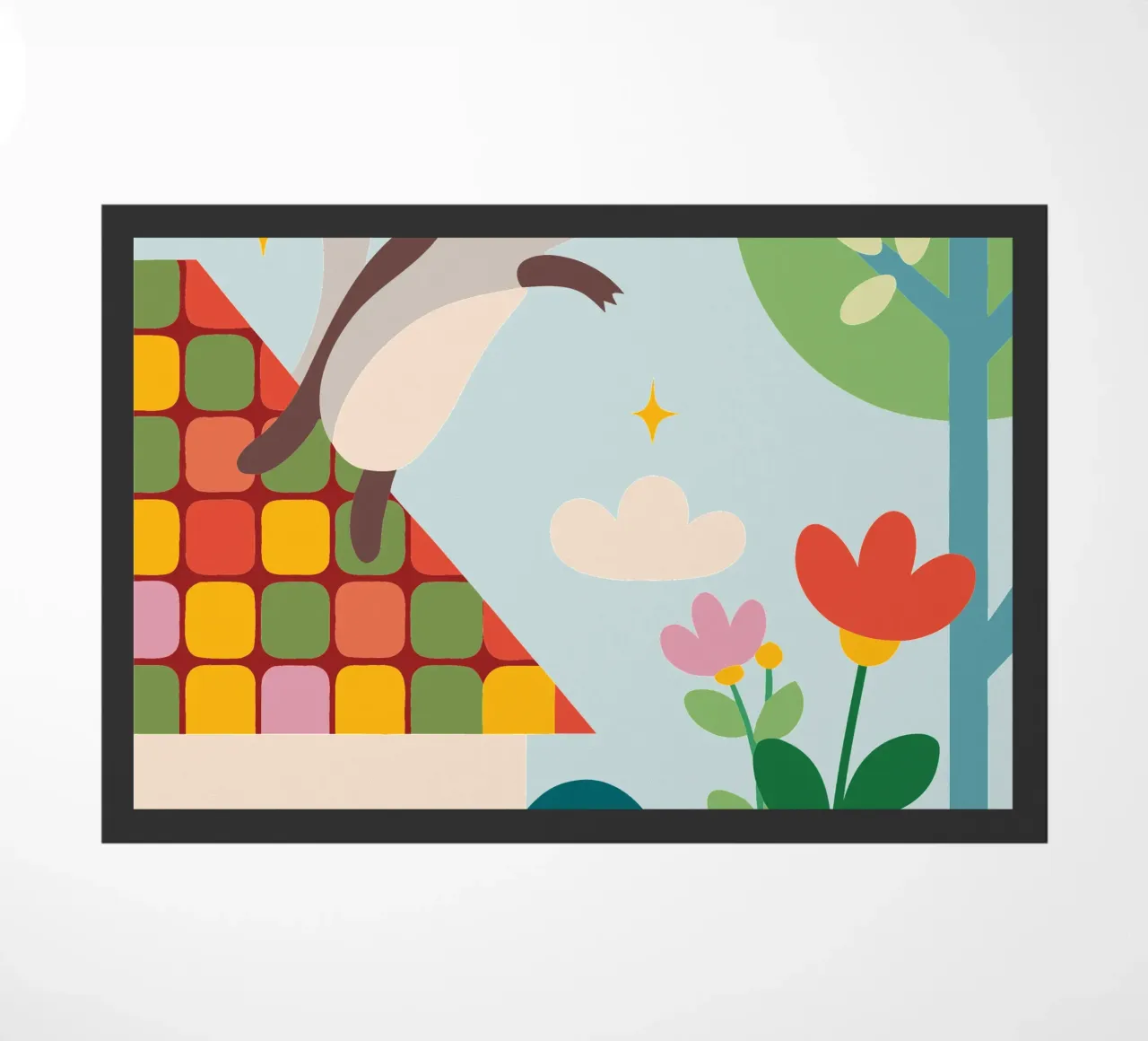 De eekhoorn springt deurmat van CUTE ANIMALS