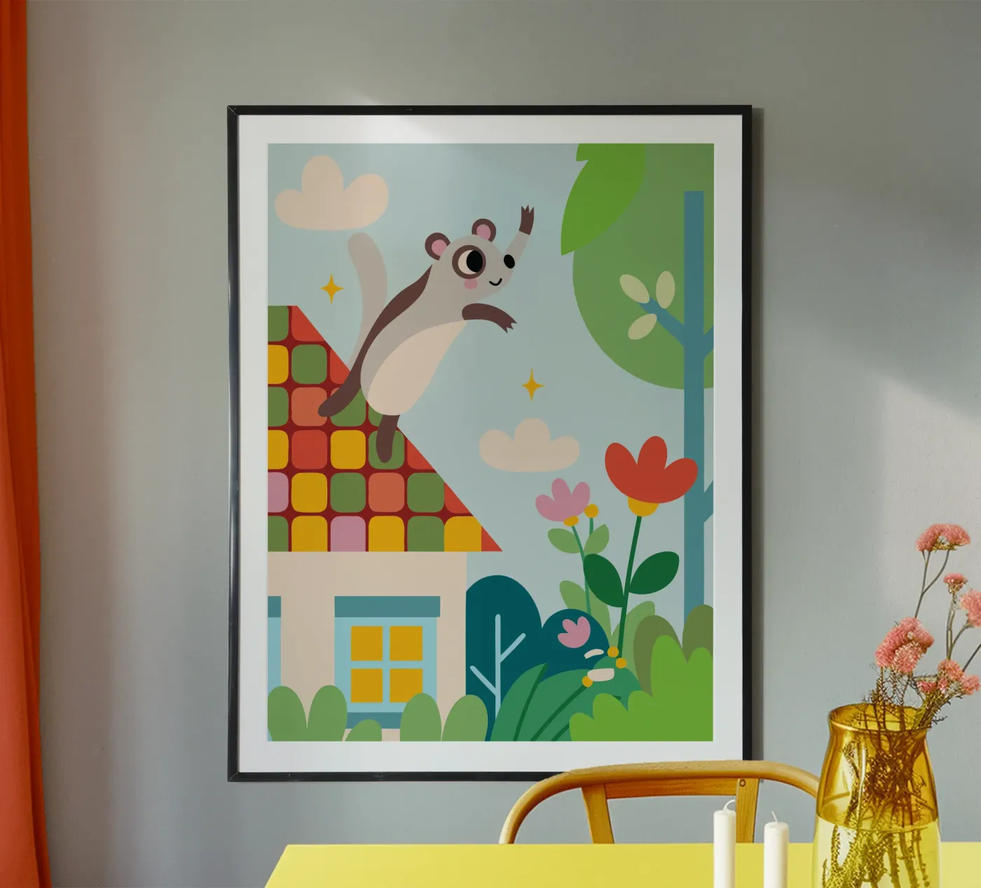 The Squirrel Jumps Poster von CUTE ANIMALS