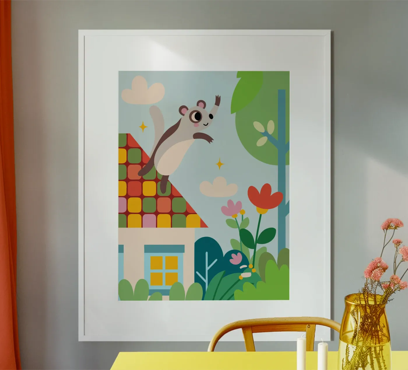 The Squirrel Jumps Poster von CUTE ANIMALS