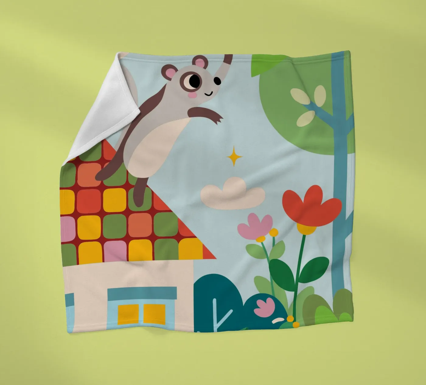Das Eichhörnchen springt Fleecedecke von CUTE ANIMALS