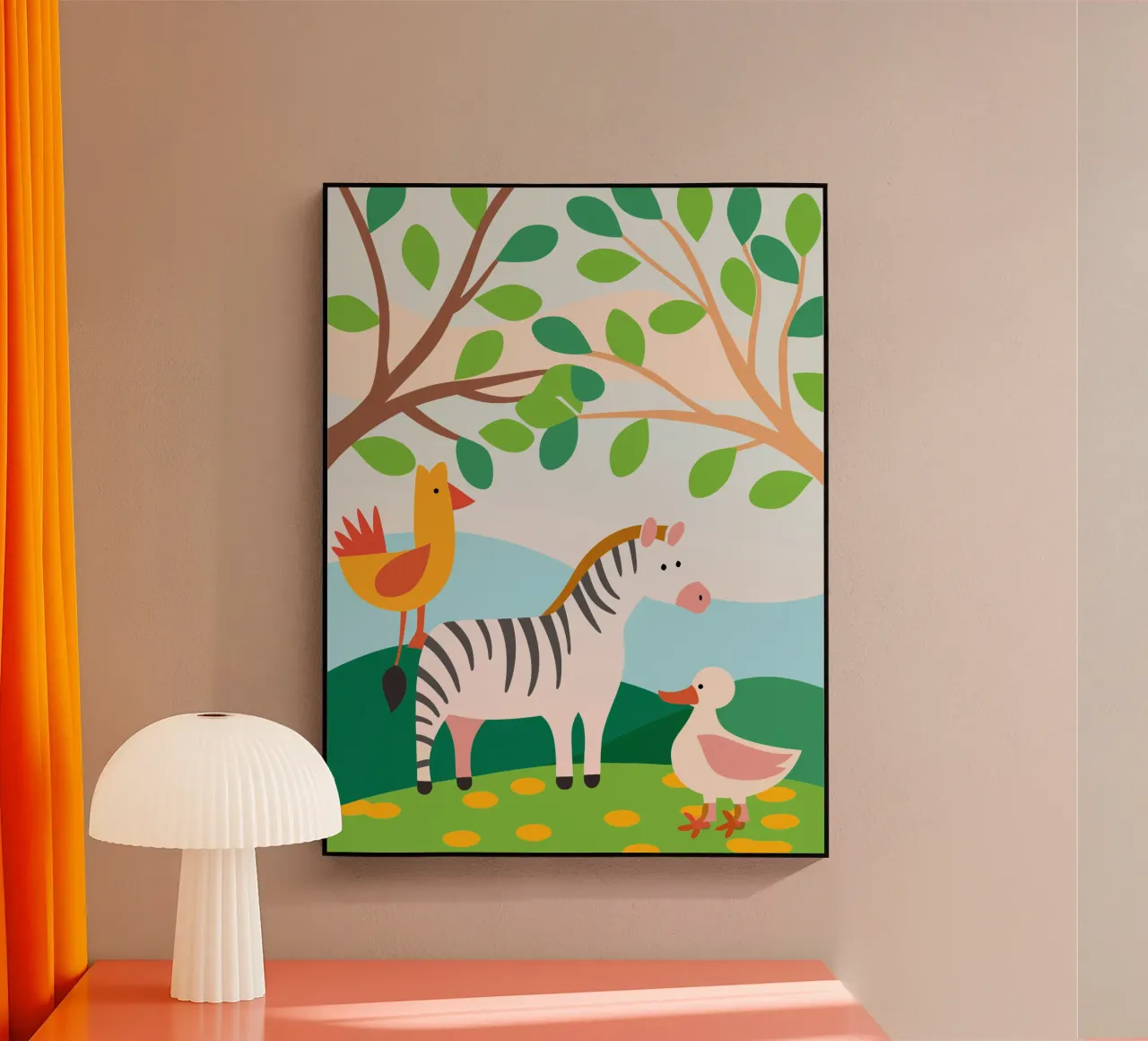 Pollo e anatra zebrati plexiglass da CUTE ANIMALS