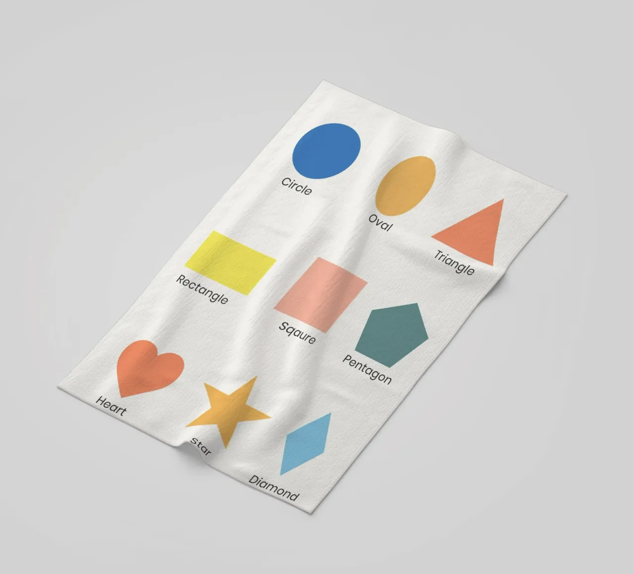 Colorful Basic Shapes Chart for Kids telo mare da Attaboy Dsgn