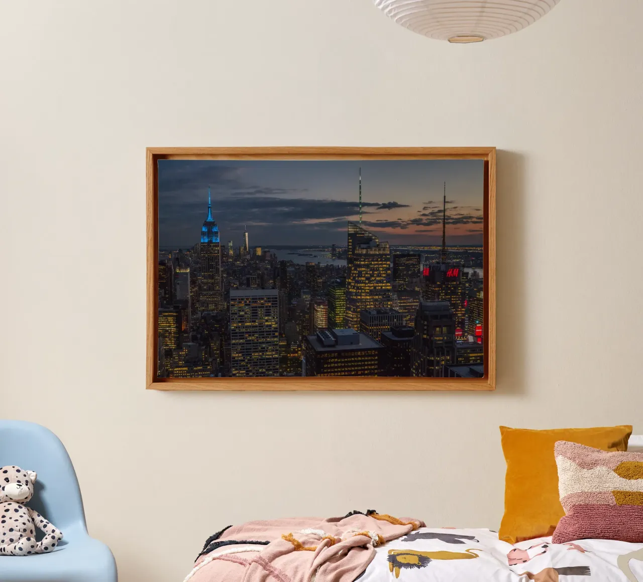 Skyline al crepuscolo, New York tela da Wanderlust Vibes