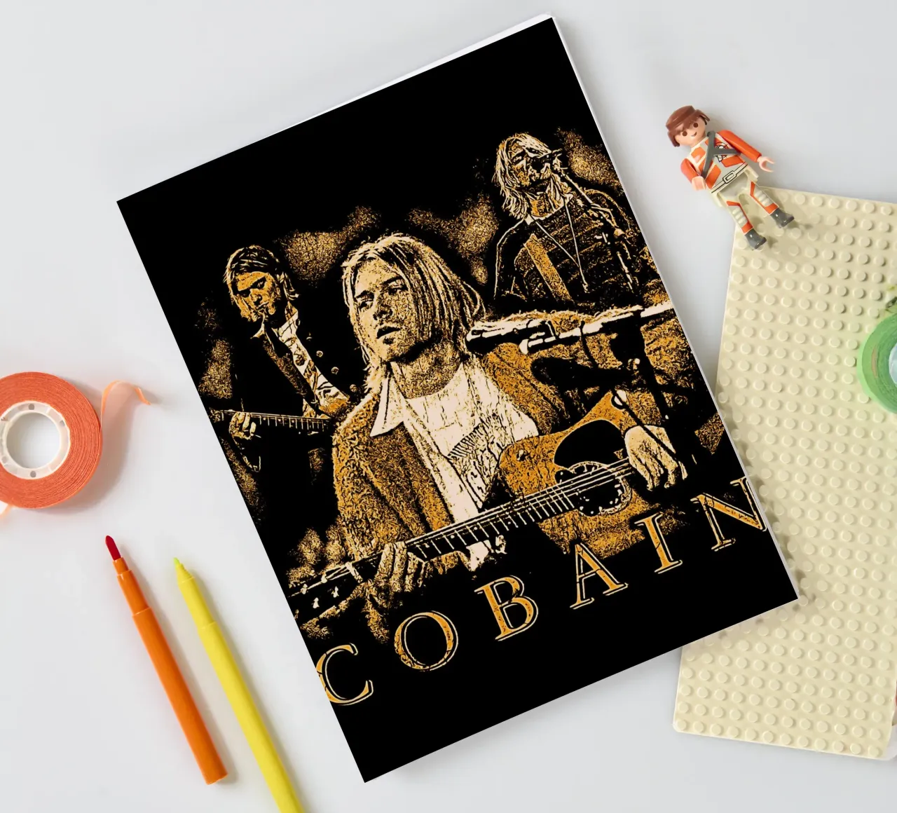 cobain nirvana groupe musique art carnet de notes de music soul
