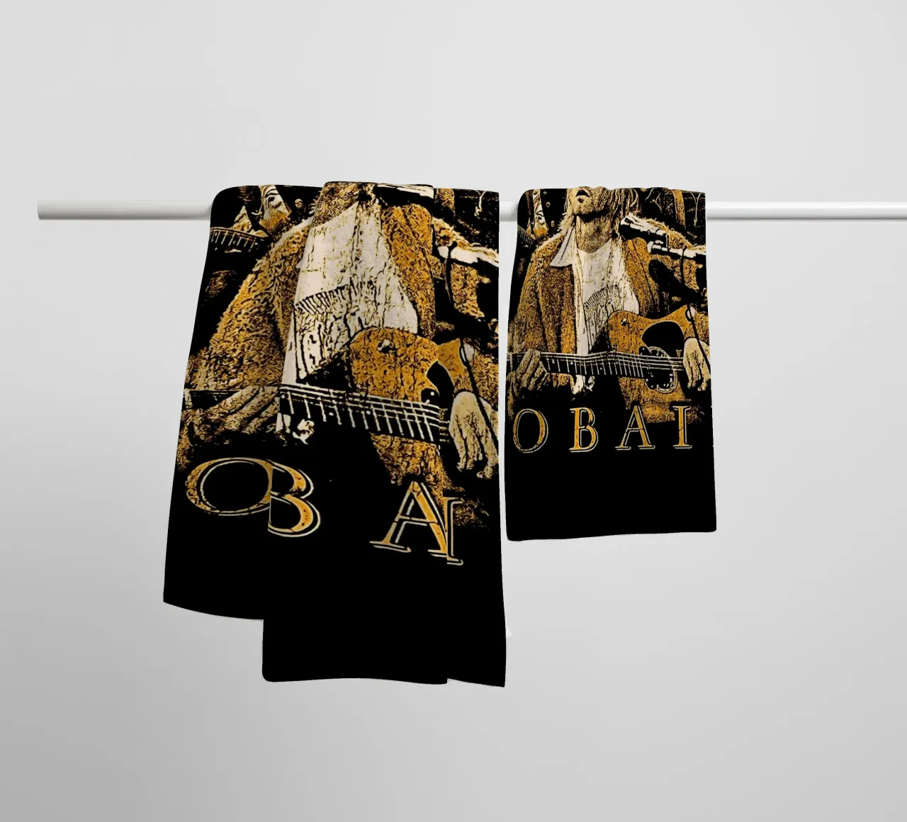 cobain nirvana groupe musique art serviette de bain de music soul