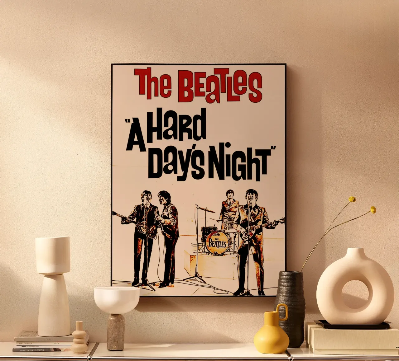 I Beatles, gruppo musicale britpop plexiglass da music soul
