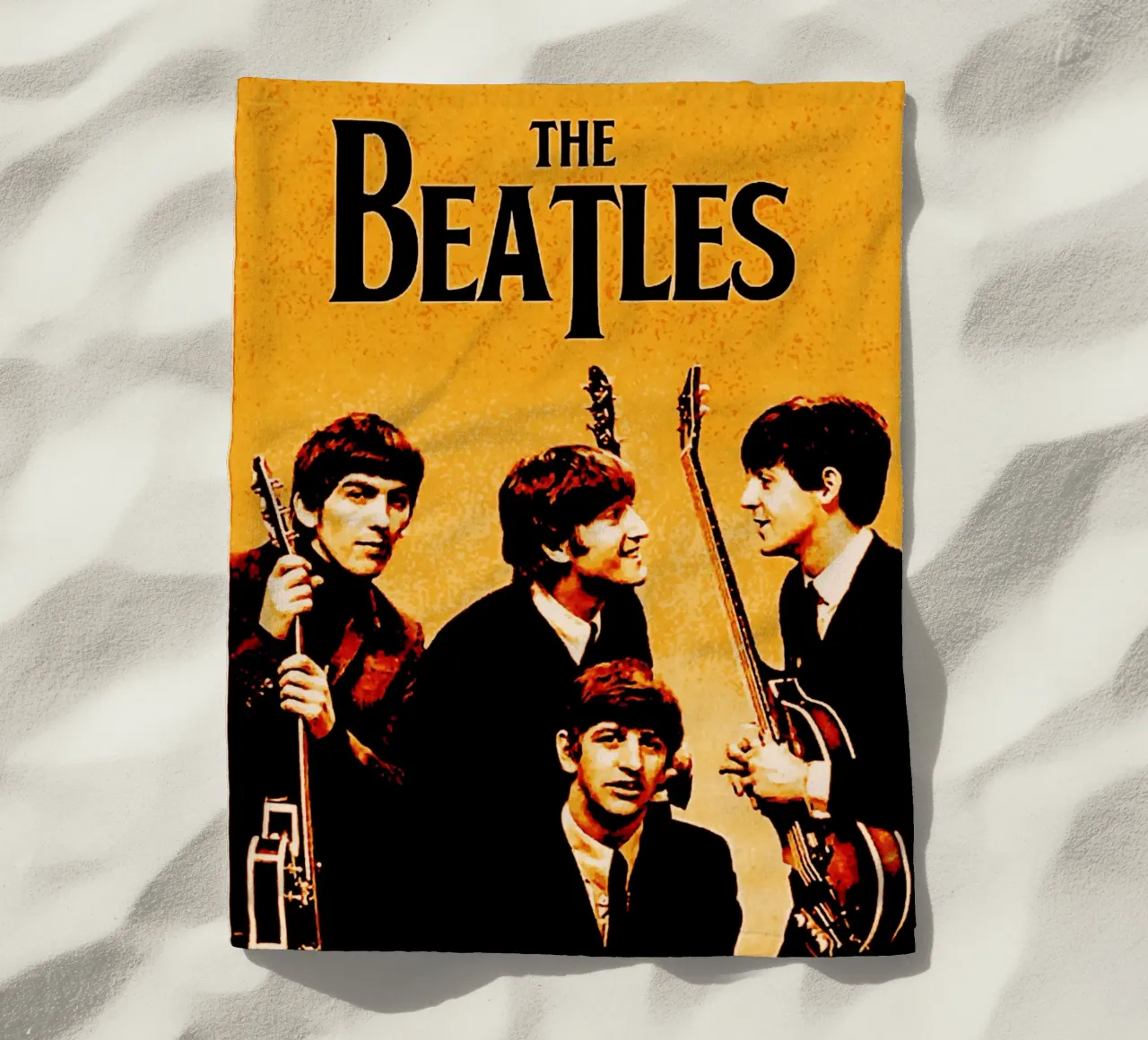 I Beatles, gruppo musicale britpop 1 telo mare da music soul