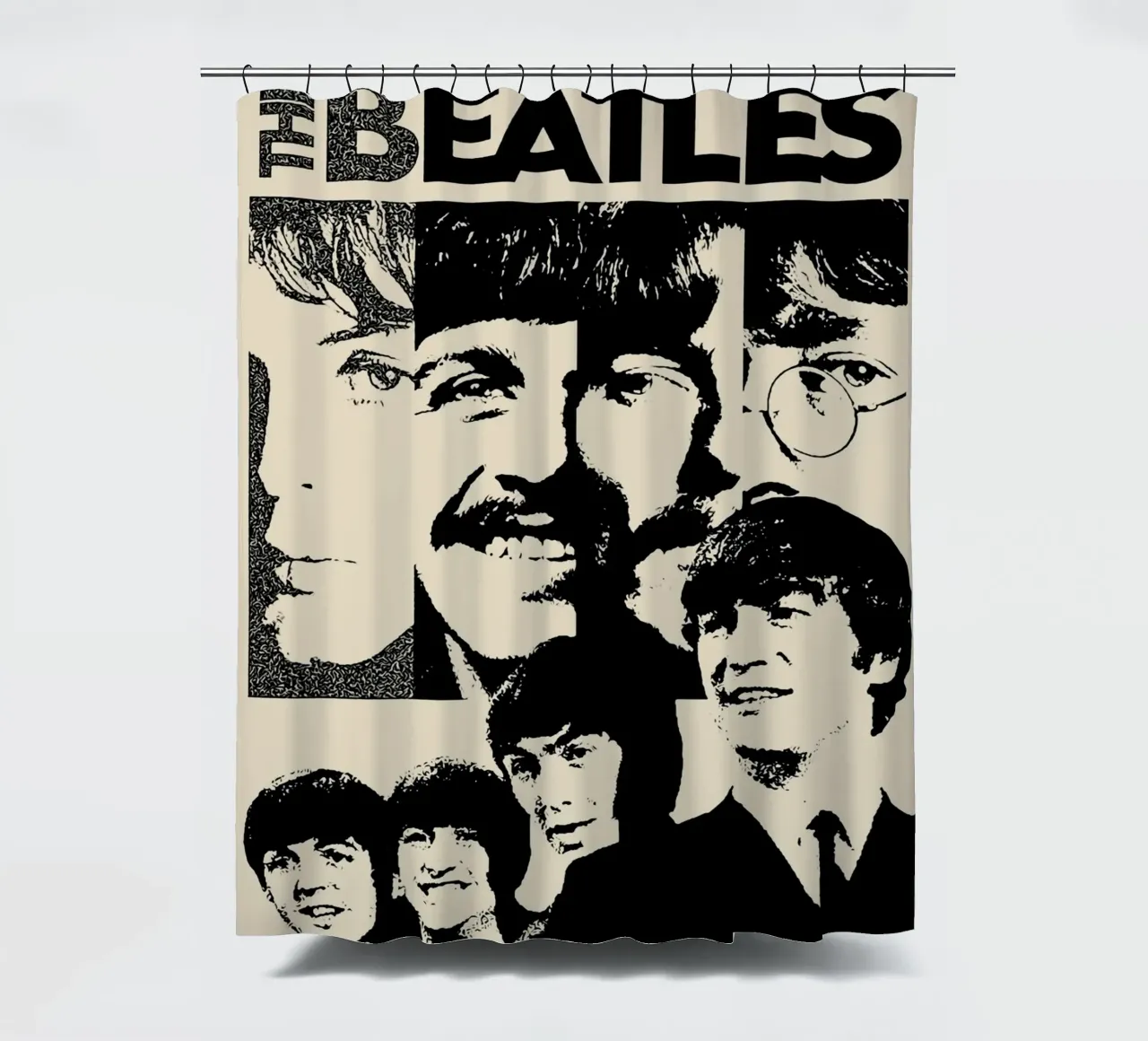 I Beatles, gruppo musicale britpop 2 tenda da doccia da music soul