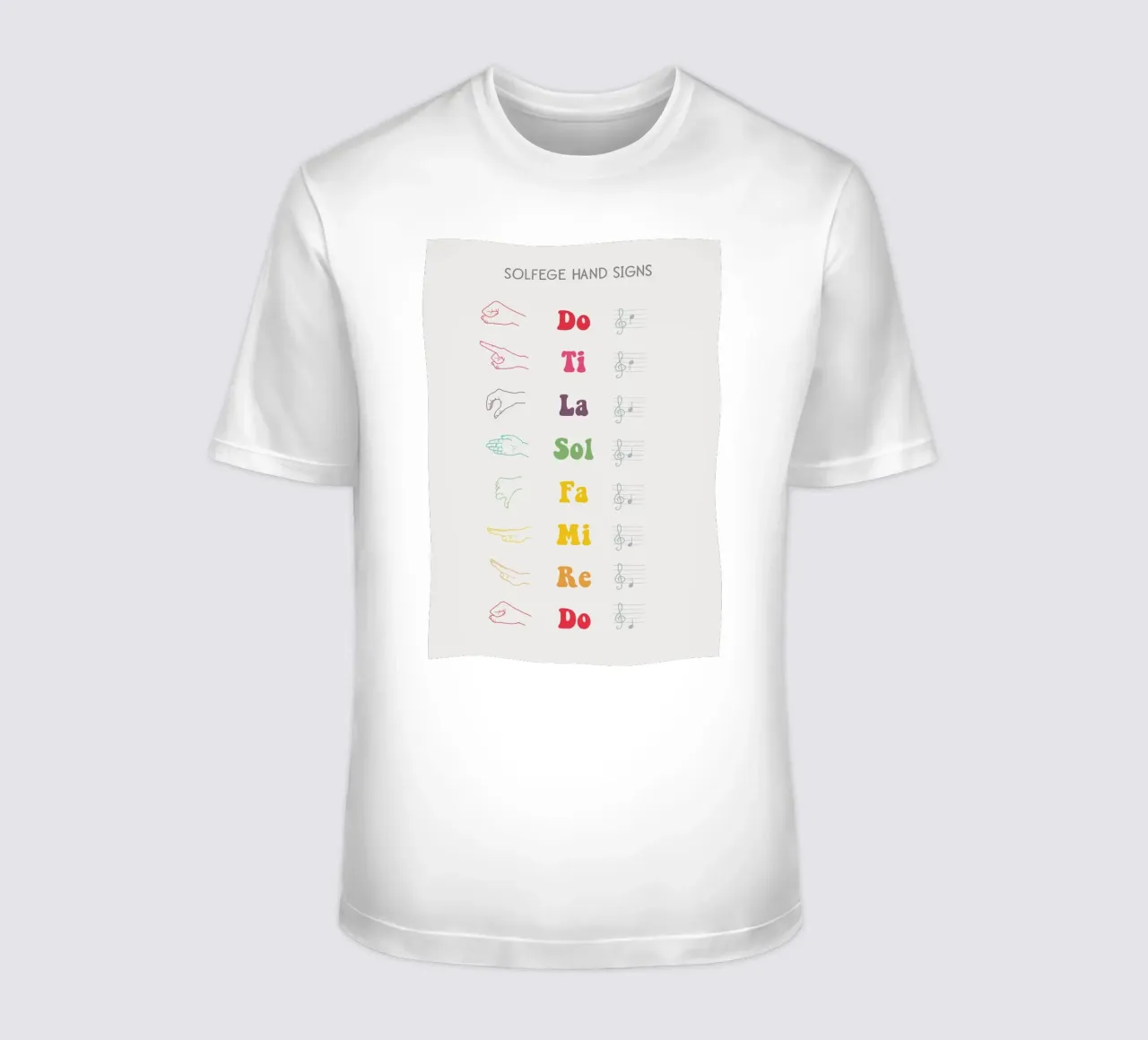 Solfege Hand Signs Chart t-shirt da Attaboy Dsgn