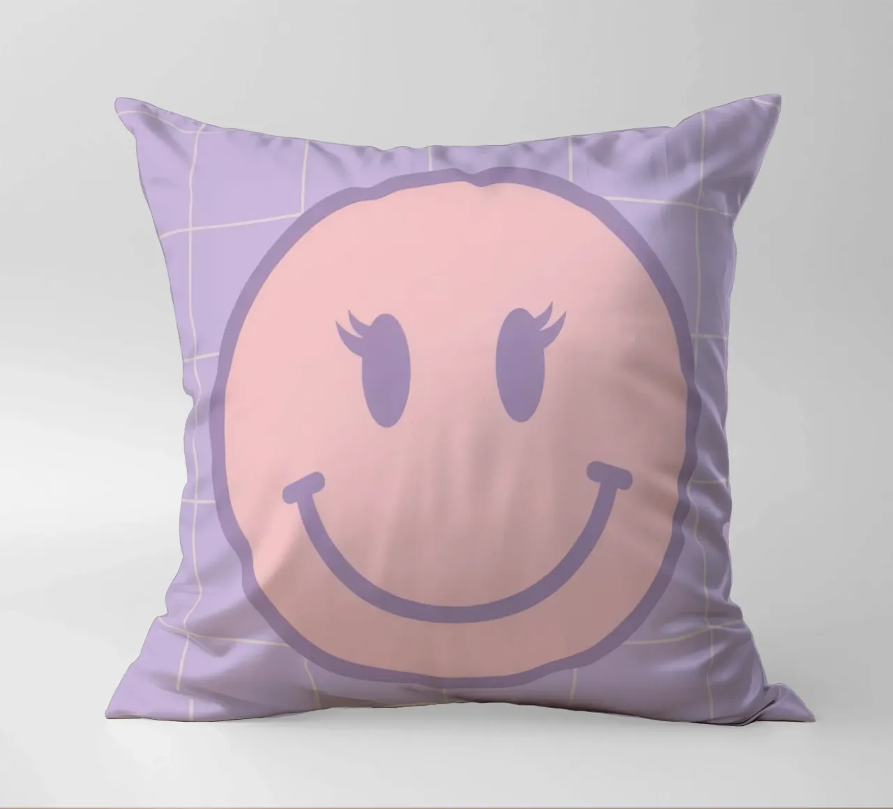 Pink Smiley Face cuscino da Attaboy Dsgn