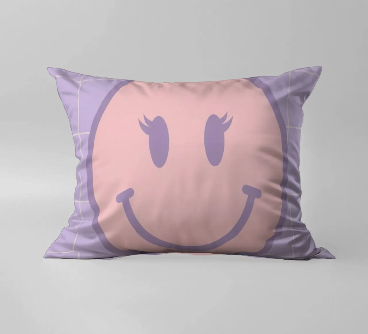 Pink Smiley Face cuscino da Attaboy Dsgn
