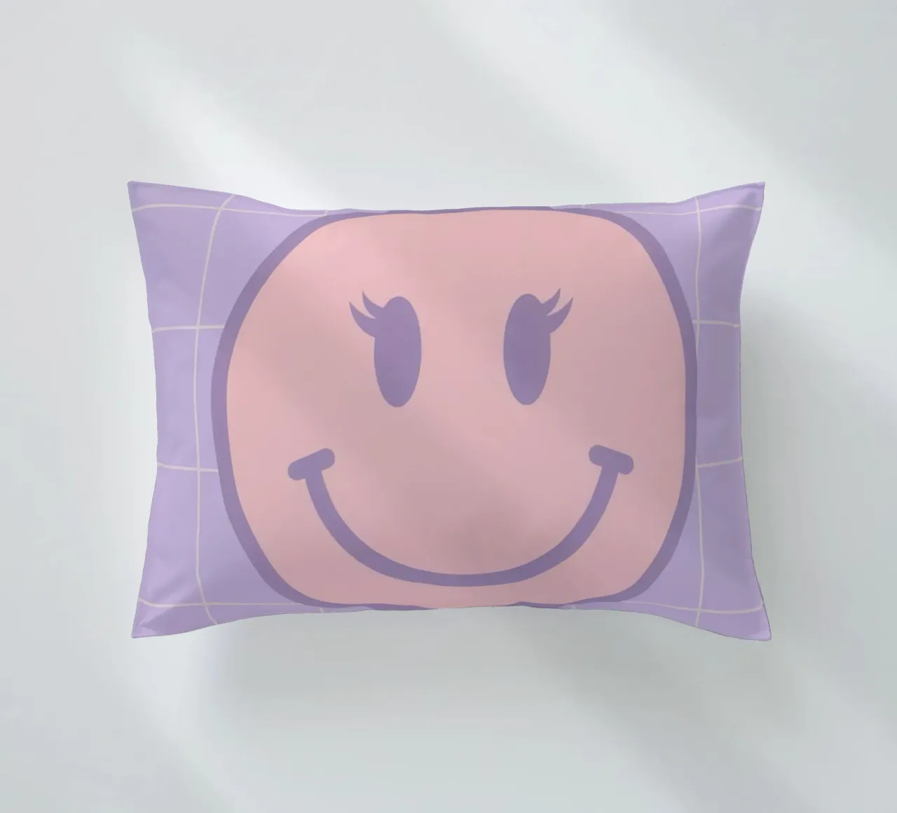 Pink Smiley Face cuscino da Attaboy Dsgn