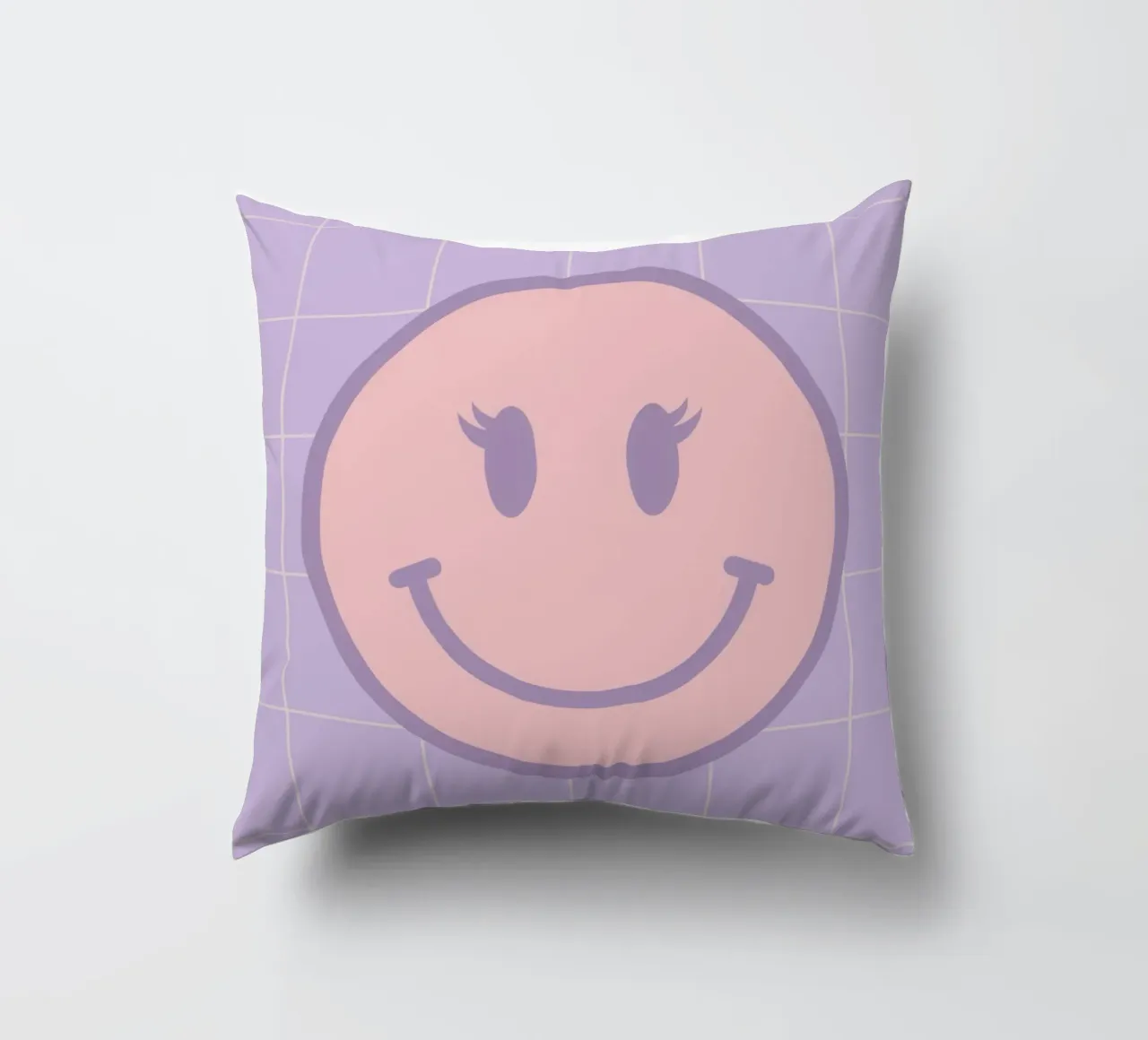 Pink Smiley Face cuscino da Attaboy Dsgn