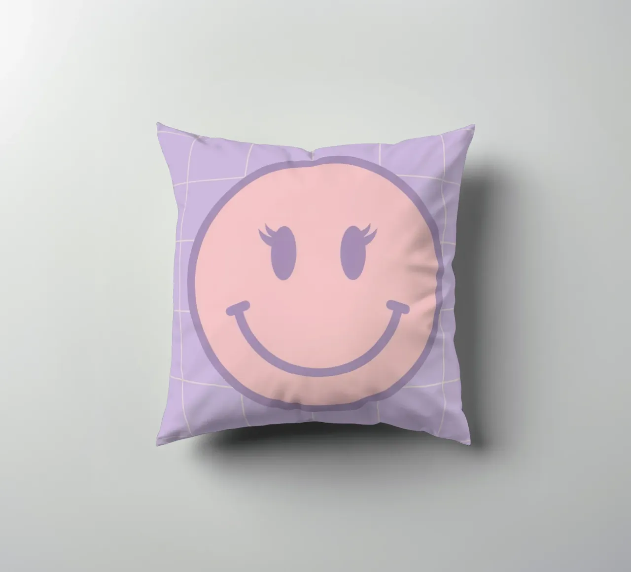 Pink Smiley Face cuscino da Attaboy Dsgn