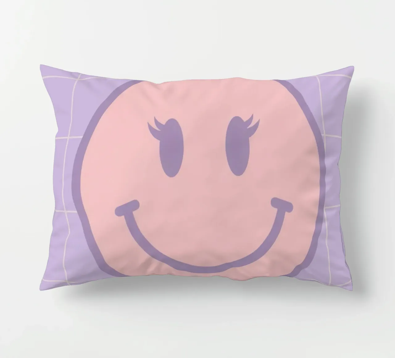 Pink Smiley Face cuscino da Attaboy Dsgn