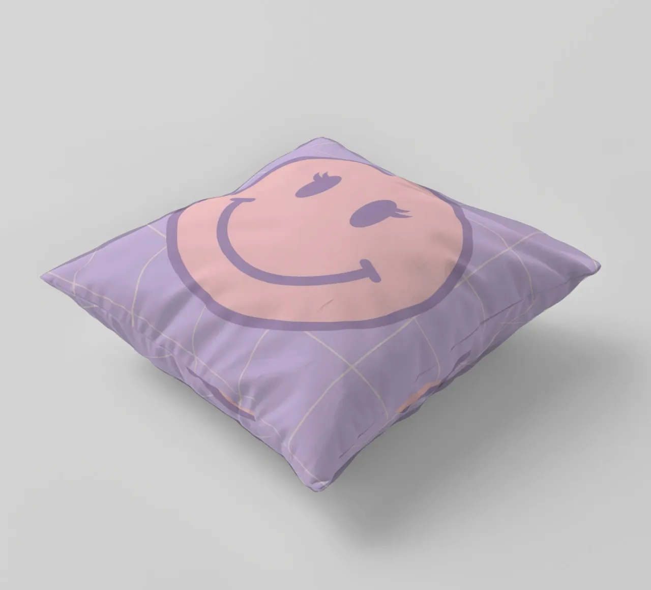 Pink Smiley Face cuscino da Attaboy Dsgn