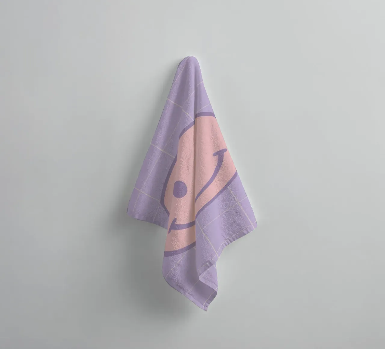 Pink Smiley Face asciugamano da bagno da Attaboy Dsgn
