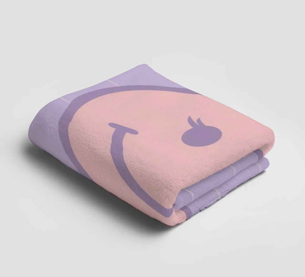 Pink Smiley Face asciugamano da bagno da Attaboy Dsgn