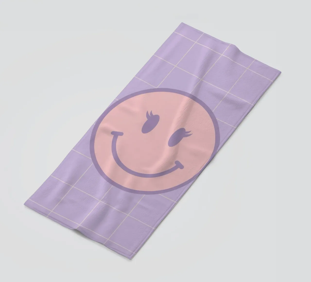 Pink Smiley Face telo mare da Attaboy Dsgn