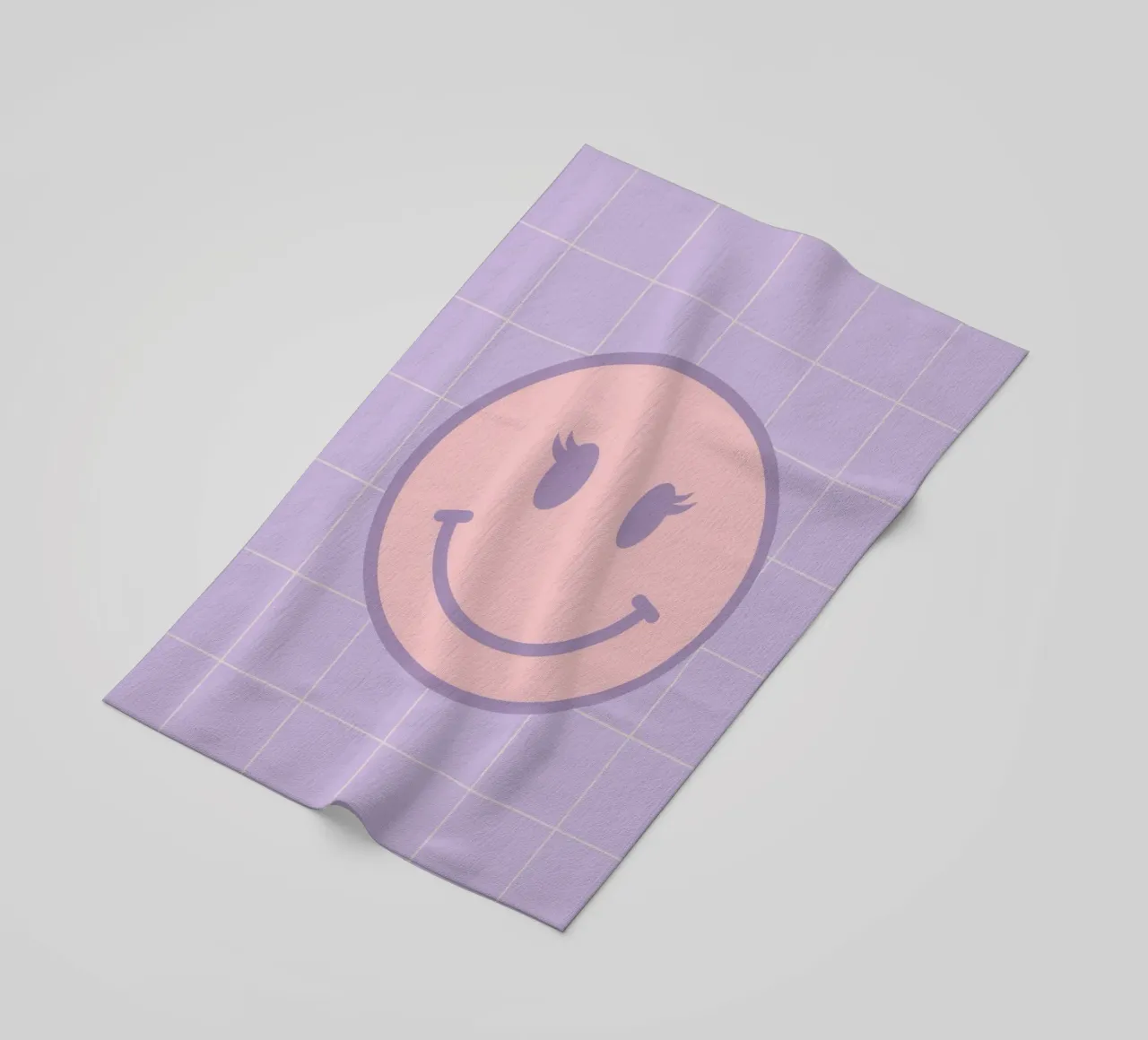 Pink Smiley Face telo mare da Attaboy Dsgn
