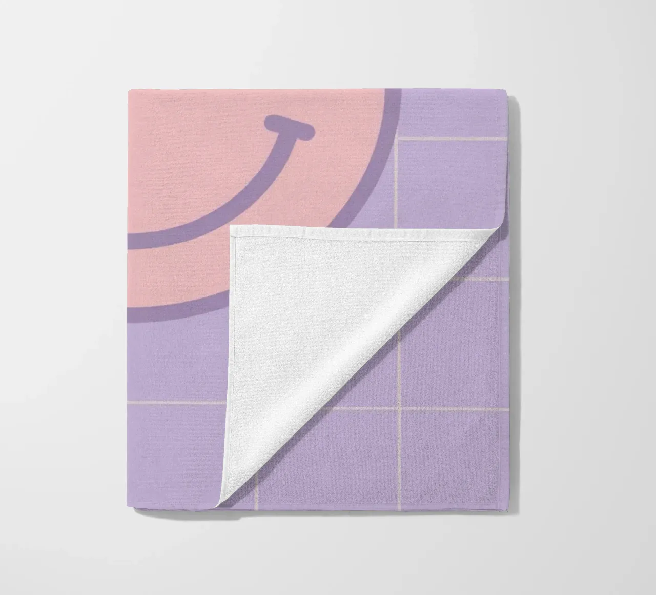 Pink Smiley Face telo mare da Attaboy Dsgn