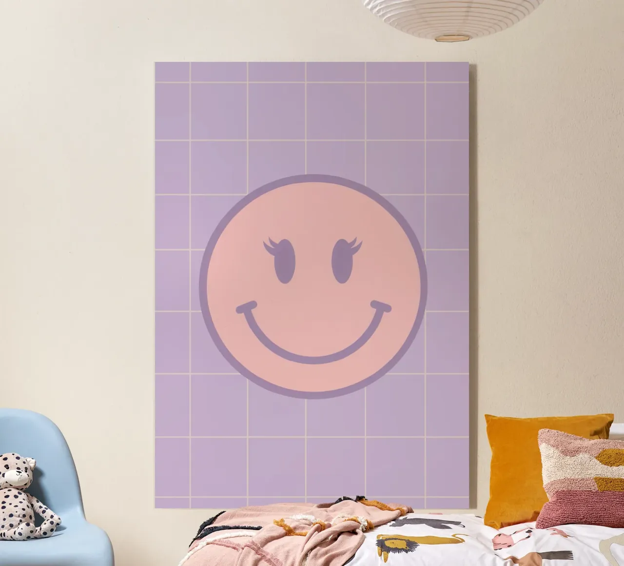 Pink Smiley Face plexiglass da Attaboy Dsgn