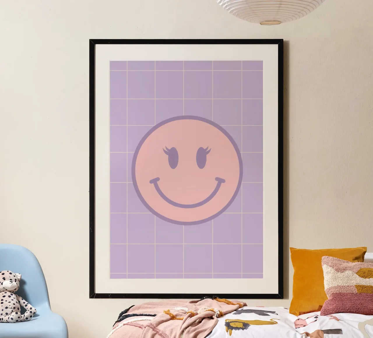 Pink Smiley Face carta hahnemühle da Attaboy Dsgn