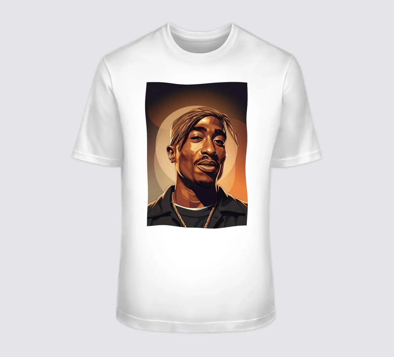 Tupac Shakur smile t-shirt da Lembayung art