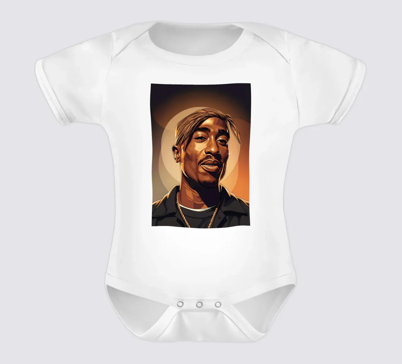 Tupac Shakur smile body neonato maniche corte da Lembayung art