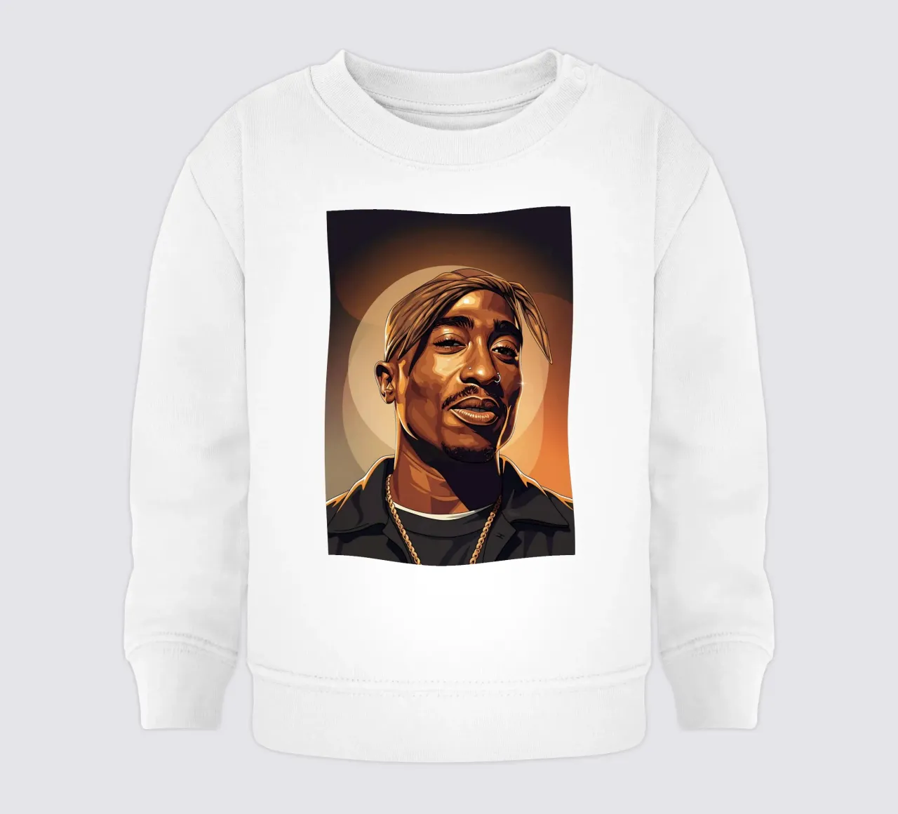 Tupac Shakur smile felpa neonato da Lembayung art