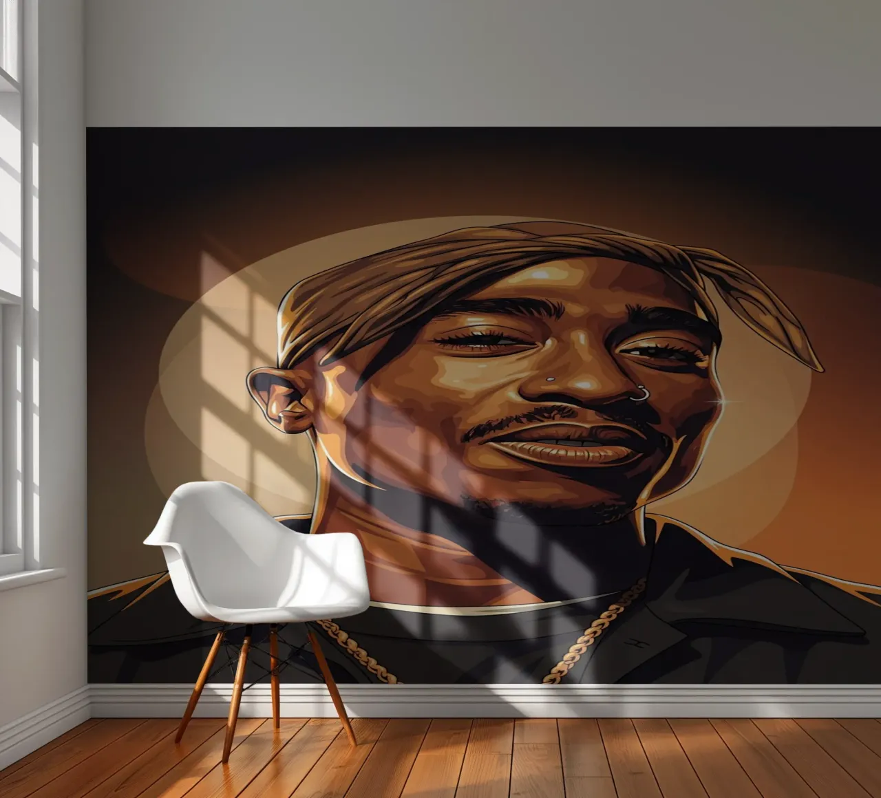 Tupac Shakur smile photo wallpaper by Lembayung art