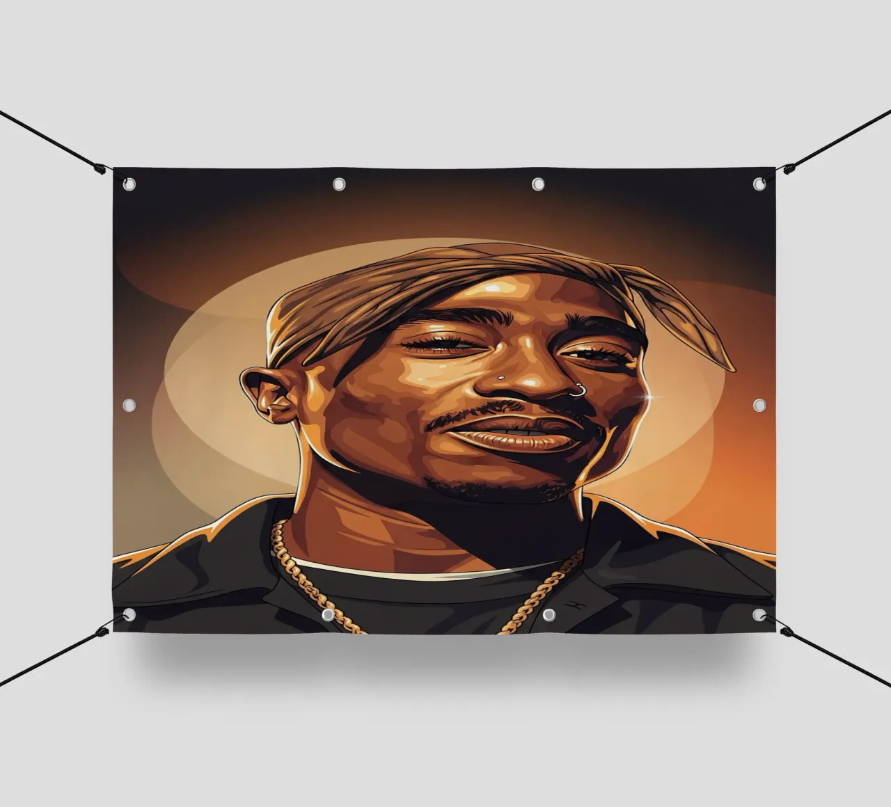 Tupac Shakur smile telo in pvc da Lembayung art