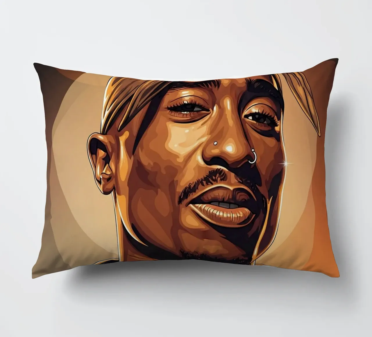 Tupac Shakur smile cuscino da Lembayung art