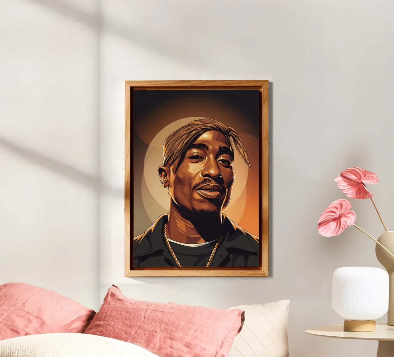 Tupac Shakur smile forex plate by Lembayung art