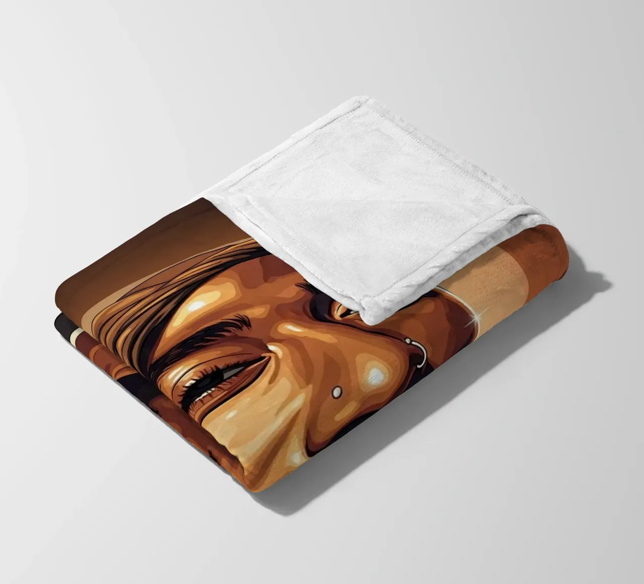 Tupac Shakur smile coperta in pile da Lembayung art