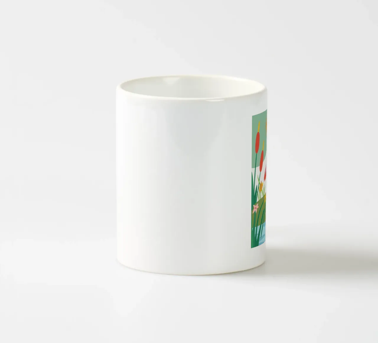 Fenicottero in riva al fiume tazza in ceramica da CUTE ANIMALS