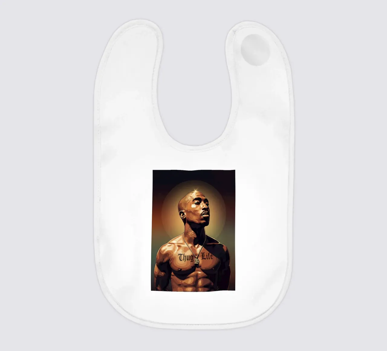 Thug Life - Tupac Shakur baby bib by Lembayung art