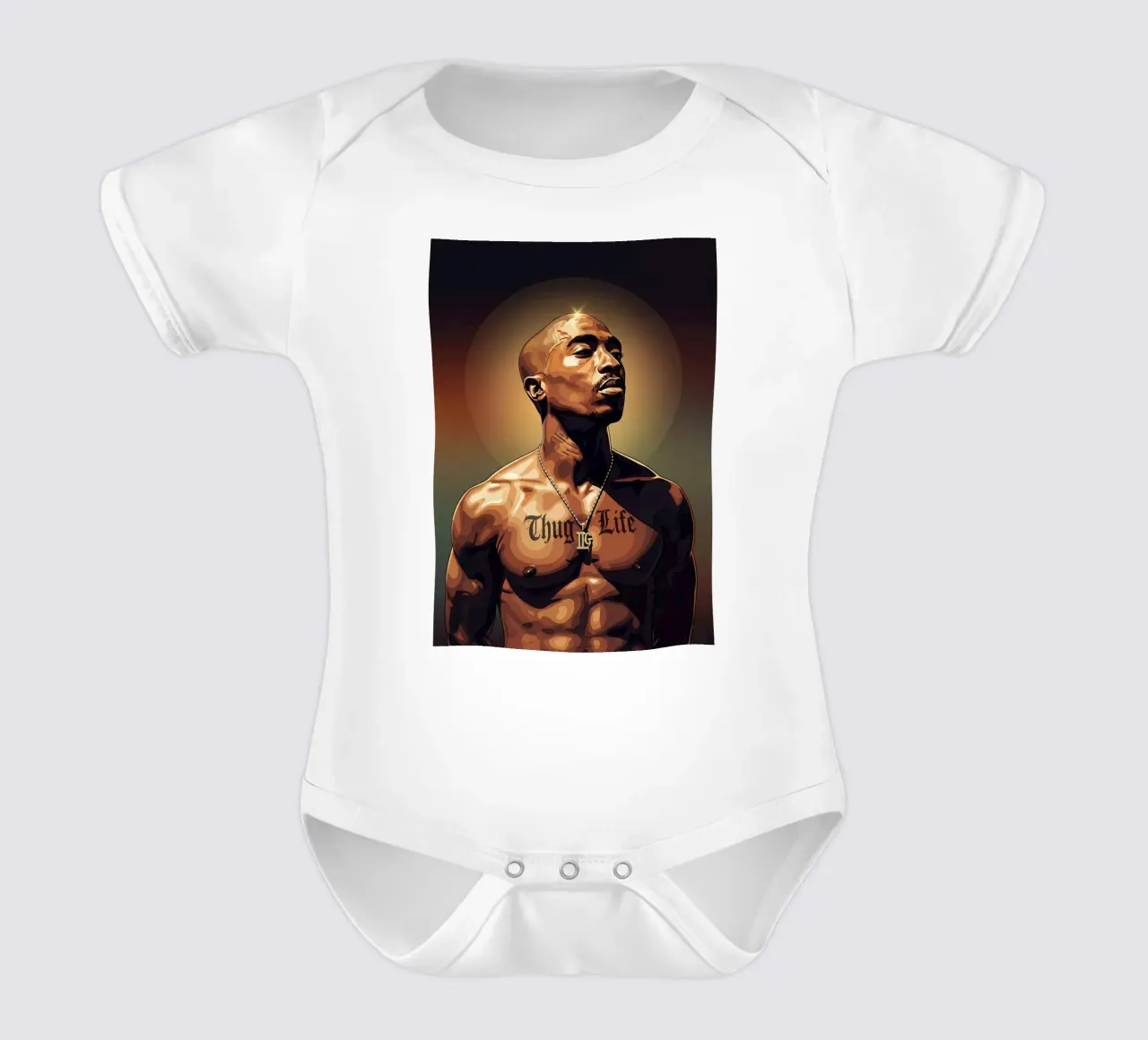 Thug Life - Tupac Shakur body neonato maniche corte da Lembayung art