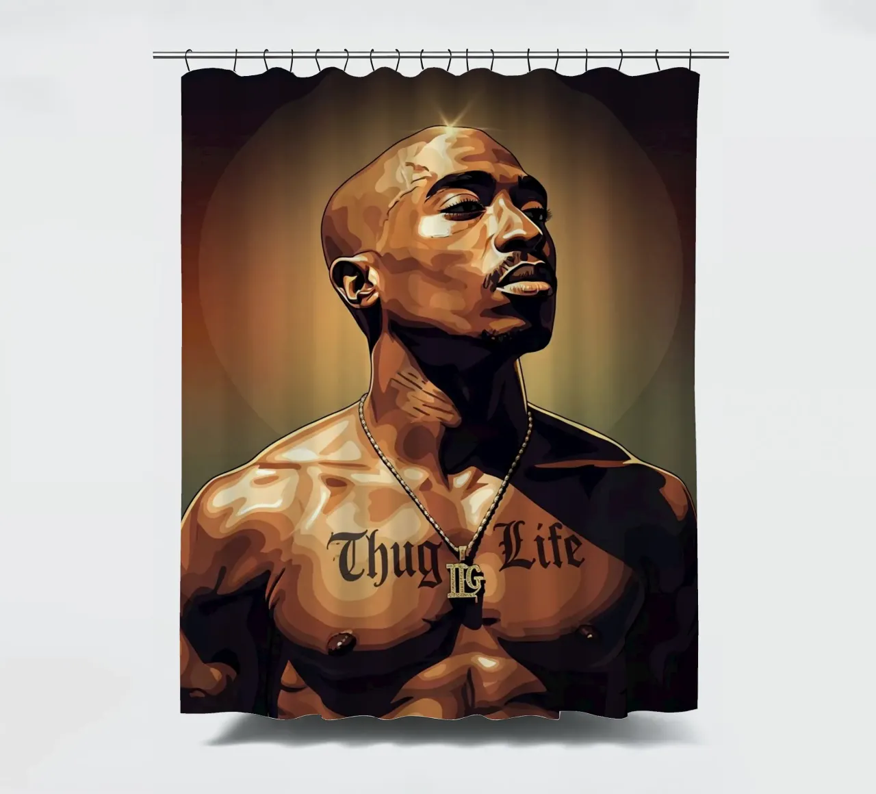 Thug Life - Tupac Shakur tenda da doccia da Lembayung art