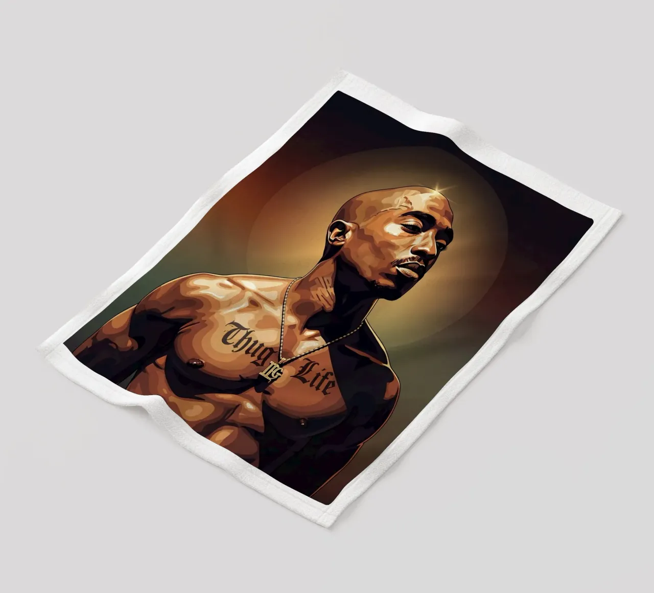 Thug Life - Tupac Shakur coperta in pile da Lembayung art