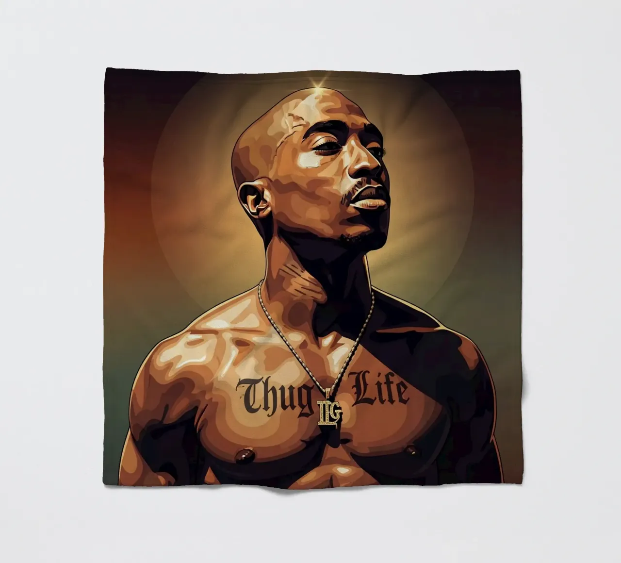 Thug Life - Tupac Shakur coperta in pile da Lembayung art