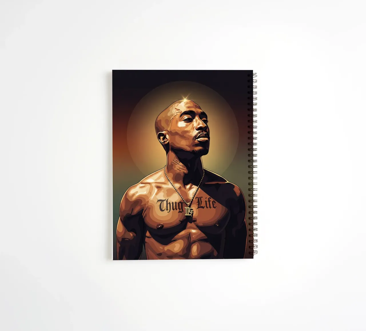 Thug Life - Tupac Shakur spiral notebook by Lembayung art