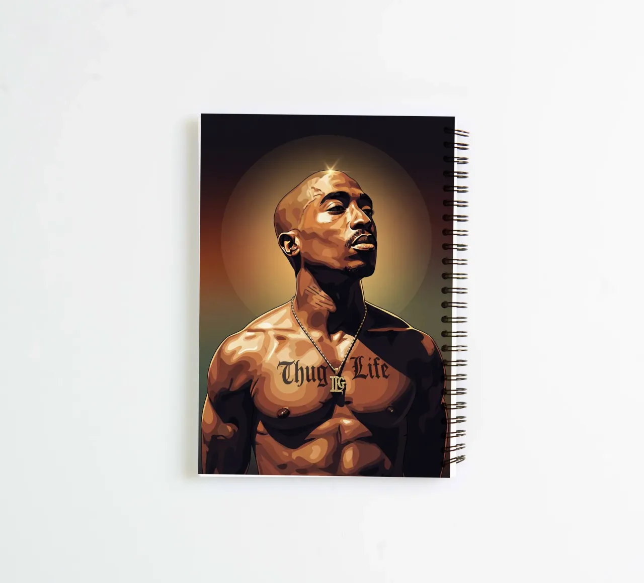 Thug Life - Tupac Shakur spiral notebook by Lembayung art